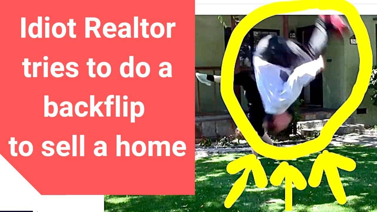 Watch David Sidoni, at 47 years old, try a backflip to sell a house in Long Beach, California